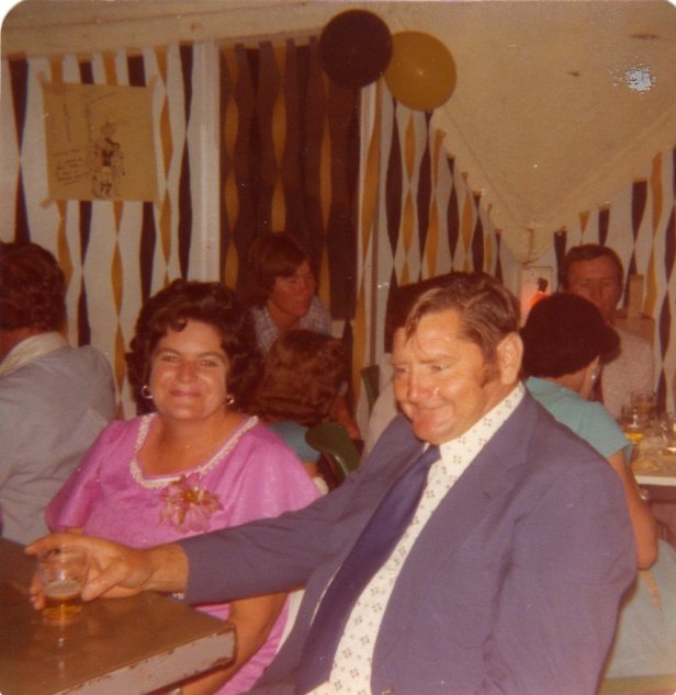 Val and Gus Matheson at Goldworthy's team celebrations